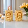 Bear Cylinder Candle Mold Cute Bear Animal Pillar Candle Silicone Mold for Soap Candle Making Resin Casting Aromatherapy Candles Wax Polymer Clay Home