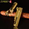 Zorro 556 Transparent Brass Kerosene Lighter - Metal Gift for Men