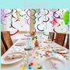 Vibrant 6pcs Multicolor Hanging Spiral Swirls For Stunning Birthday And Wedding Celebrations