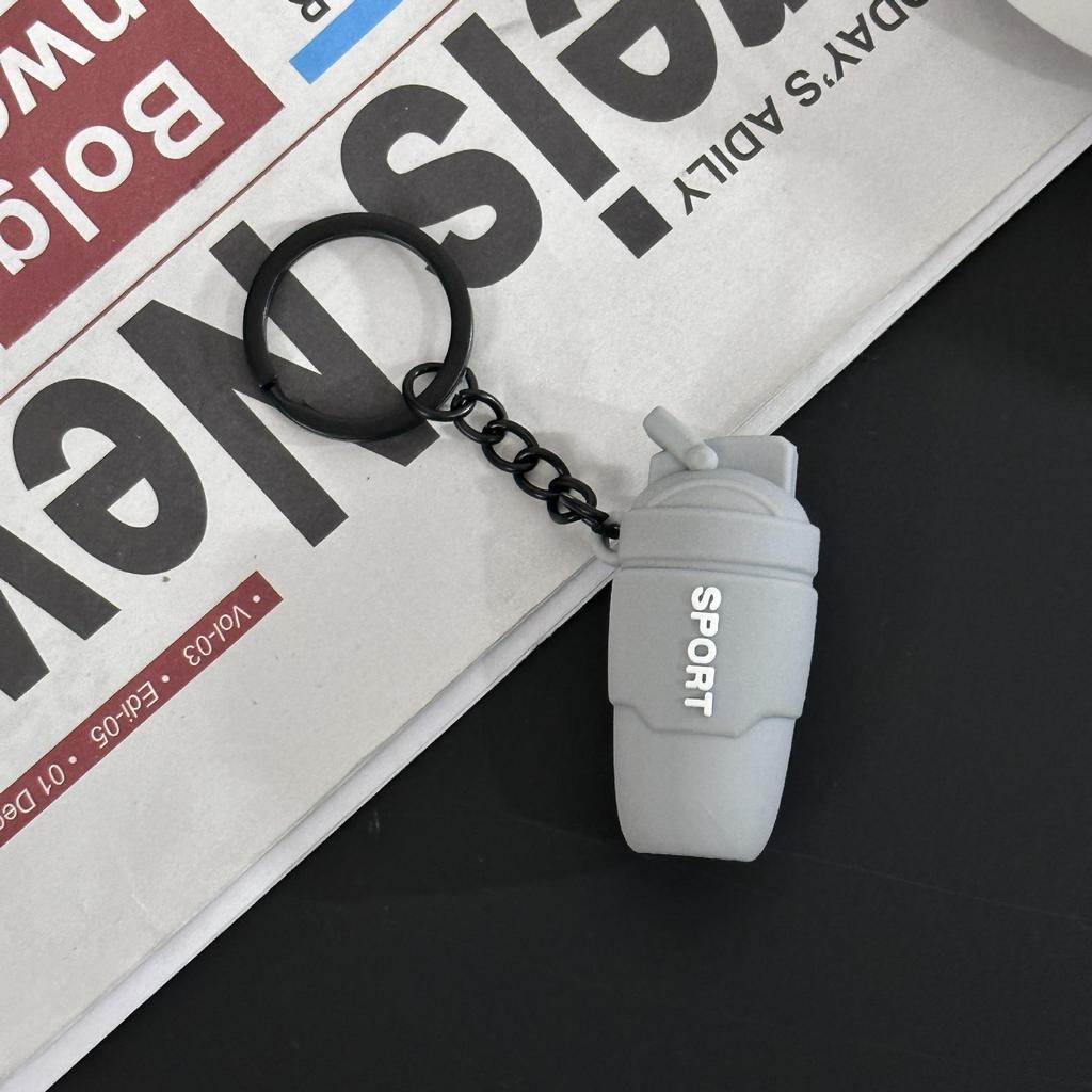 Fitness Series Gummi-Schlüsselanhänger: Hantel- & Kurzhantel-Anhänger für Geschenke