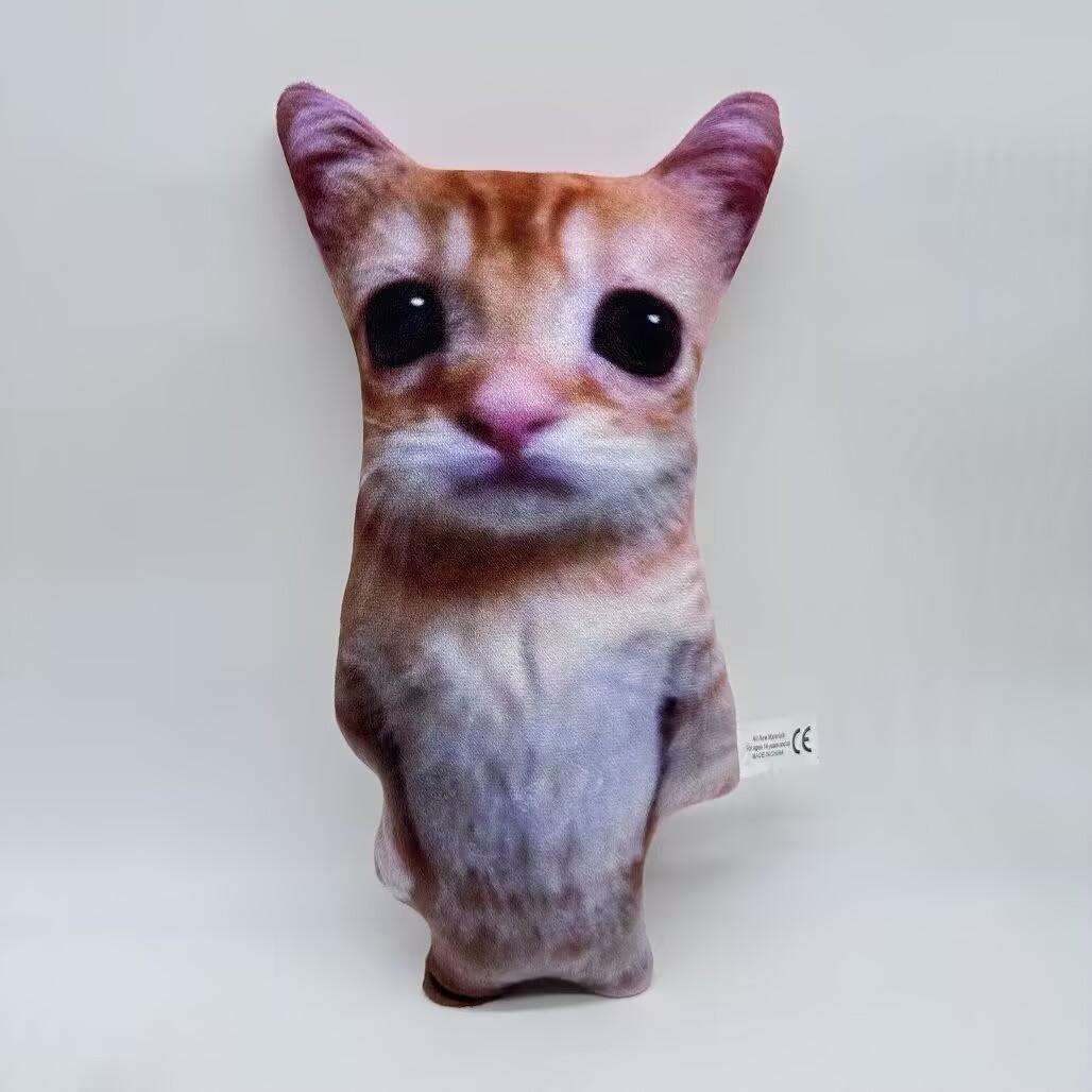 Katzen-Meme-Puppen Niedlich El Gato Katze Plüschtiere Plüschtiere Simulation Kuscheltiere Kindergeburtstag Feiertagsgeschenk Sammlerspielzeug Em 22cm