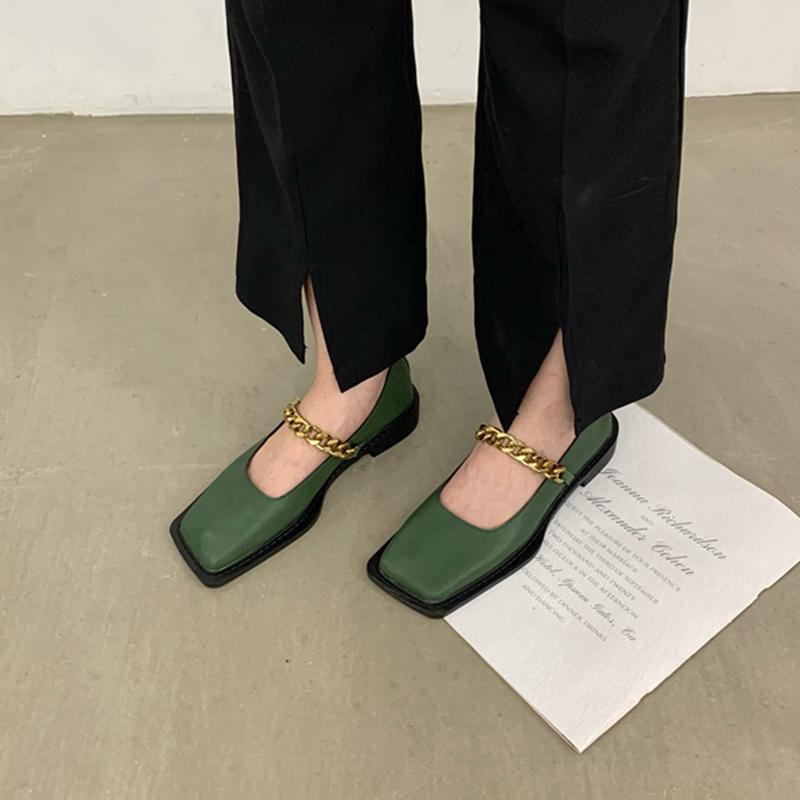 Fashion SUOJIALUN 2025 Autumn Flat Heel Women Loafer Shoes Fahion Square Toe Slip On Shallow Ballerina Shoes Female Ballet Zapatos Muje