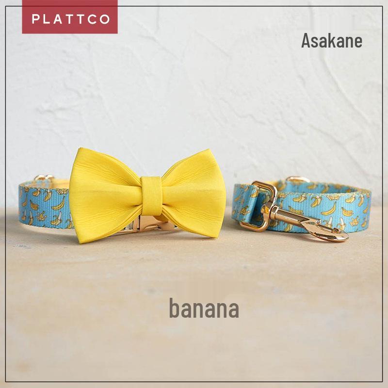 PLATTCO Soft & Comfortable Dog Collar Set with Light Gold Buckle - 3 Pieces, Model PDC327 Medium