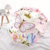 Butterfly Princess Automatic Folding Umbrella  Simple 8 Rib Design, Bright Cartoon Pattern, Durable Iron Frame, Suitable For Travel, Outdoor