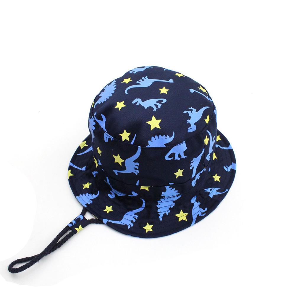Boy Summer Sun Protection Fisherman Hat Dinosaur Pattern Bucket Hat