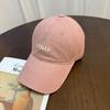 Fashion Hat Korean version of fashion washed baseball cap women's spring and summer three-dimensional letter embroidered peaked cap versatile trendy b