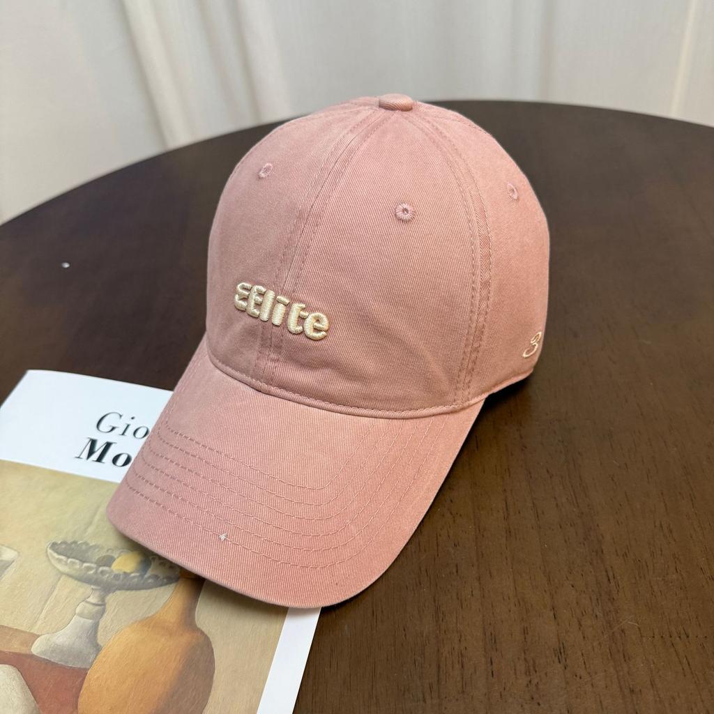 Fashion Hat Korean version of fashion washed baseball cap women's spring and summer three-dimensional letter embroidered peaked cap versatile trendy b