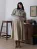Fabric Seoul Pintuck Banding Long Skirt_Beige
