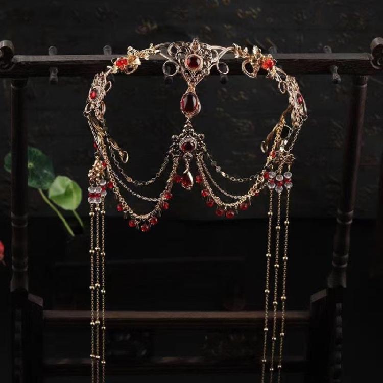 Elegant Hair Jewelry with Shimmering Pendant Exquisite Fringes Head Accessory for Modern Fashion Enthusiasts