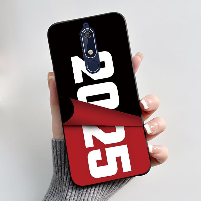 

Простой вирусный черный чехол для Nokia 5.1 / Nokia 5 2018 Красивый узор с изображением пейзажа Противоударный мягкий чехол для телефона с защитой от царапин Nokia 5.1