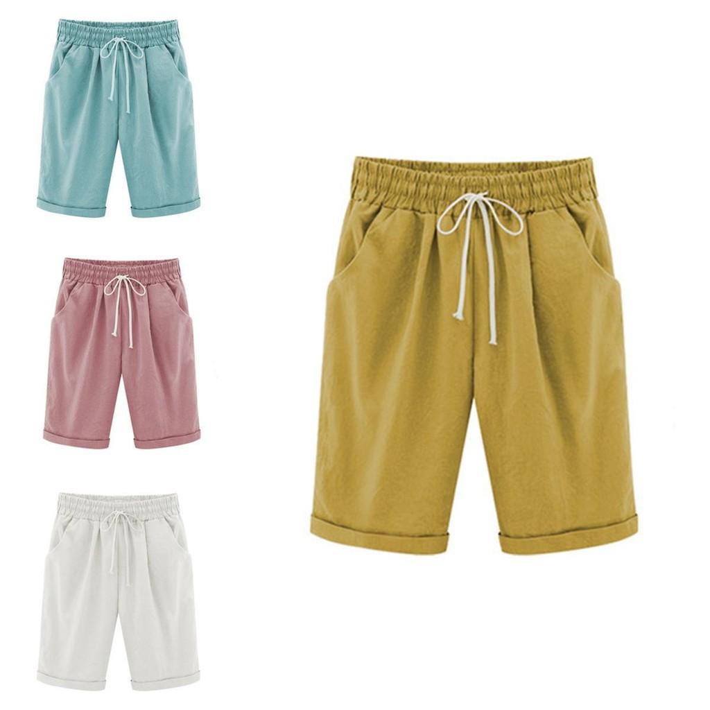 Stylish Women's Loose Summer Mini Drawstring Shorts With Pockets For Casual Comfort