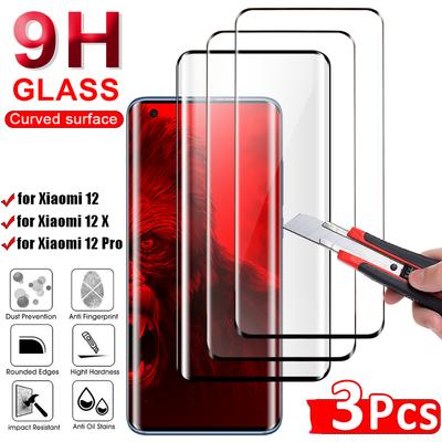 Xiaomi 12 12pro 12X Kavisli Temperli Cam Ekran Koruyucu çizilmez Ön Gözlük koruyucu film Xiaomi 12 Serisi için