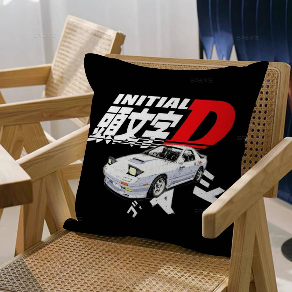 Anime IInitial D Pillow Cushion Cover Pillowcase Living Room Sofa Home Decor Customized