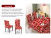 Festliches Weihnachts-Tischdecken- und elastisches Stuhlhussen-Set mit wasserabsorbierendem Stoff