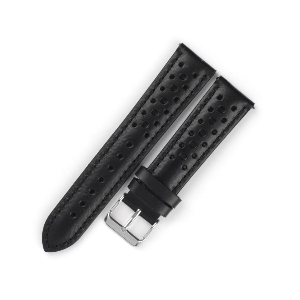 

Genuine Leather Watch Band Strap Porous 18mm 19mm 20mm 21mm Handmade Oil Wax Leather Strap Men Women Watchband Accessories 20mm чорний