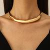 Ins Light Luxury European and American Style Necklace for Women, Unique Exaggerated Geometric Wave Design Choker, High-End Versatile Accessory