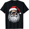 Santa Face Retro Sunglasses Christmas Shirts For Mens Boys T-Shirt Mens Womens Tees Top