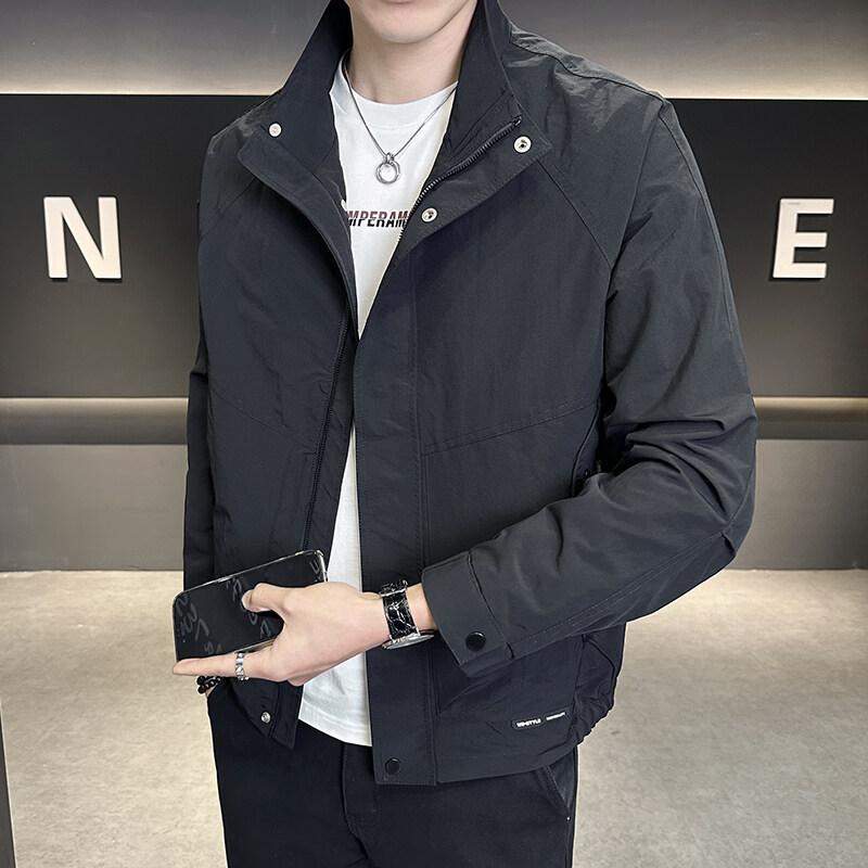 Supply Men'S Jacket Spring New Stand-Up Collar Handsome Tooling Youth Jacket Versatile Fashion Trend