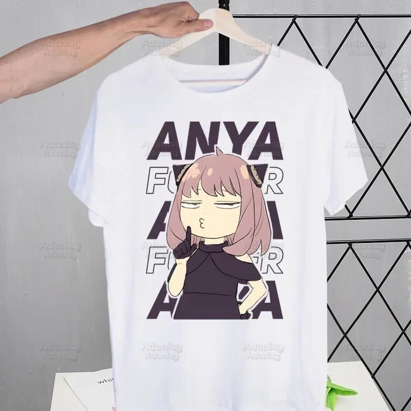 Anya Forger Printed T Shirt Men Yor Forger Tops Tees Harajuku Spy X FAMILY Tshirt Streetwear Hip Hop Male T-shirts
