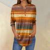 Tee Shirts For Women Fall Casual 3/4 Long Sleeve Button Shirts Sweatshirt Vintage  Top Pullover