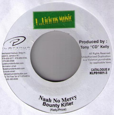 

7inch Record BOUNTY KILLER / BUD - Naah No Mercy / Cry KLPD16013 K..Licious Musi 2003 Jamaica Reggae, Ska & Dub Used