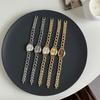 Reloj Pulsera Naidu Estilo Vaquero Retro para Mujer Reloj Ovalado de Nicho de Gama Alta Exquisito y Compacto Reloj de Cuarzo