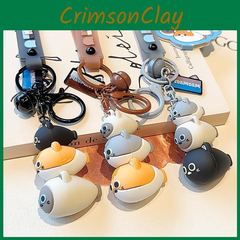 Whimsical Cat Jinnew And Fish Stack Keychain Delightful Resin Key Ring Perfect For Gifts