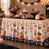 Halloween Table Skirt With Waterproof Dustproof Decor Dining 140-275cm Length