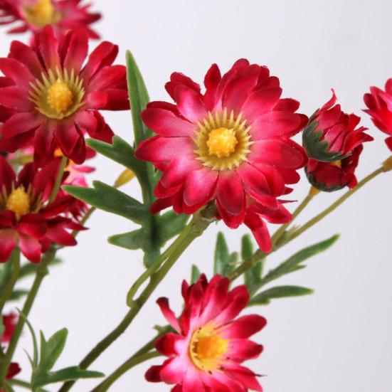 1 Stück künstliche kleine Gänseblümchen-Fälschungsblumenblätter für Zuhause, Hochzeit, Café, Dekoration