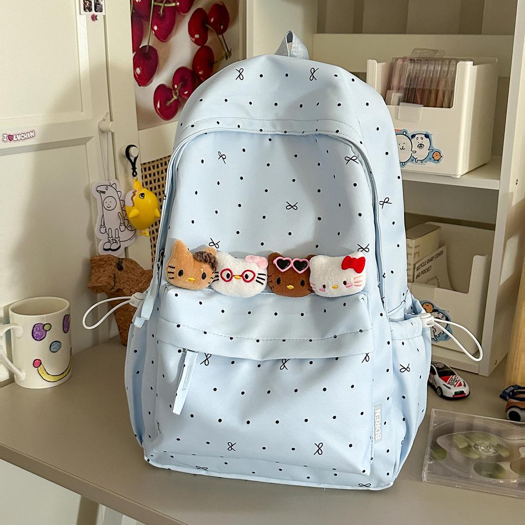 Schulrucksack1011 neuer Pünktchen-Hundert-Türme frisch und süß große Kapazität geeignet für Mädchen der Mittel- und Oberstufe Herz-Atmosphäre Rucksack