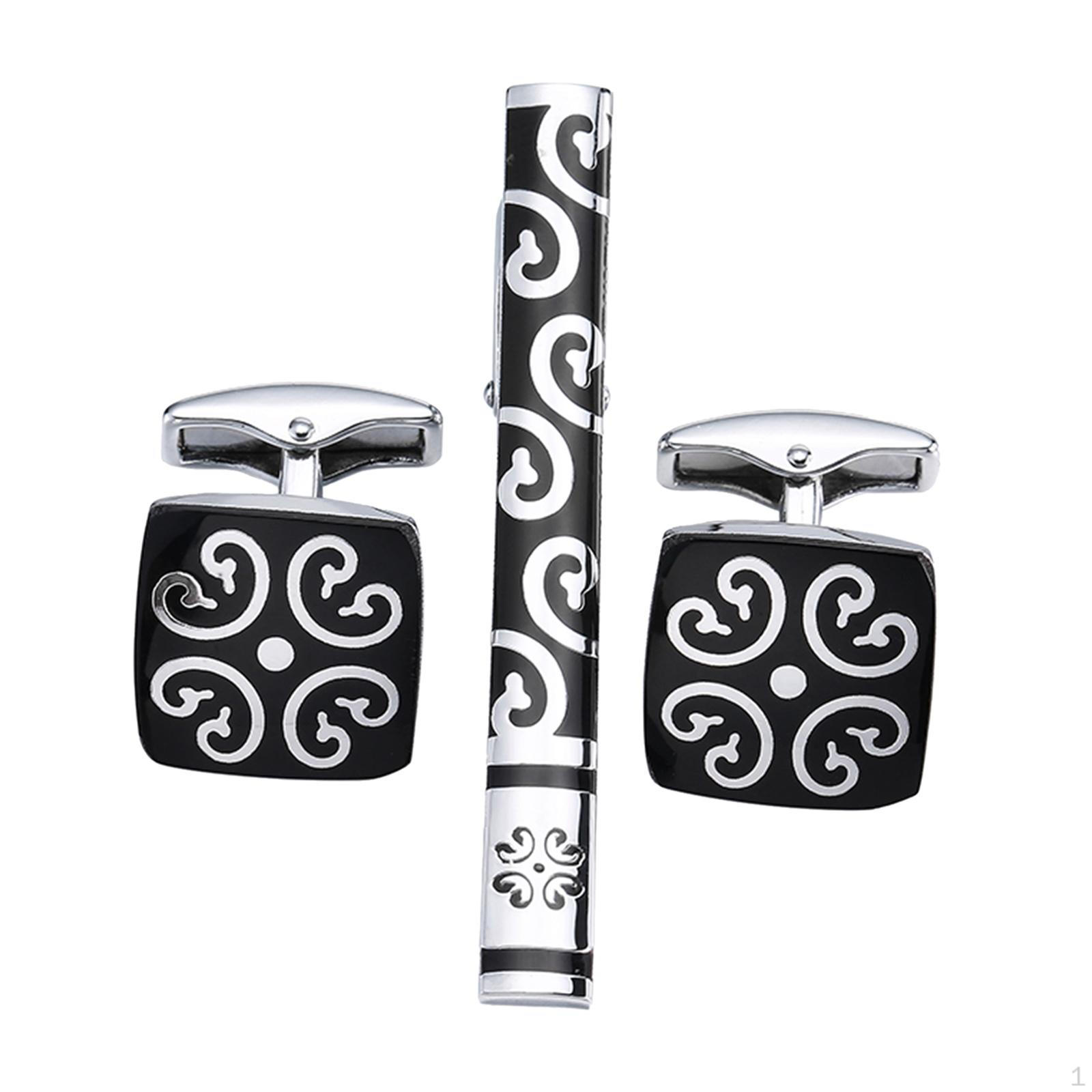 

Повседневные мужские запонки, зажимы для костюмов, рубашка, зажим для галстука, пуговицы, застежка для деловой свадьбы, вечеринки чёрный