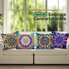 1,4 Pcs Bohemian Mandala Single-Sided Printed Pillowcase Cushion Cover,Suitable For Living Room,Bedroom,Car Decoration
