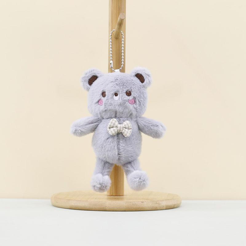 

Очаровательный мультяшный брелок в виде плюшевого мишки с милым галстуком-бабочкой для детей и взрослых Gray Bear