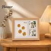 Customized Pet Keepsake Paw Print Commemorative Photo Frame, Dog And Cat Memory Display, Handmade DIY Ink Pad Soft Space Mud Set for Owners