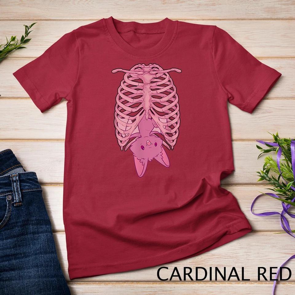 Nu Goth Bat Pastel Goth Skeleton T-Shirt Unisex T-shirt 2 L