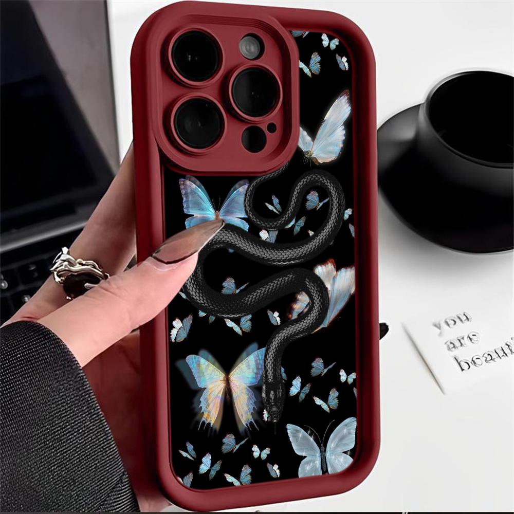 

Мягкий чехол из ТПУ с ангельскими глазками для Samsung A05 A04 A10 A30 A50 A13 A23 A53 A14 A24 A34 A54 A15 A25 A35 A55 S20 S23 FE S24 Ultra Ae57, черное золото, змея Samsung M54 5G