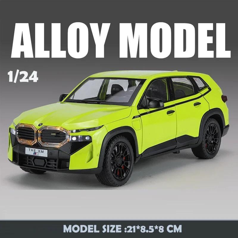 

1:24 BMW XM Alloy SUV Car Model New Energy Off Road Vehicles Toys Kids Boys Gift Sound and Light Collective Voiture Miniature