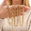 Solid Stainless Steel Chunky Chain Necklace for Women, Simple Link Chain Chokers, Fashion Non Tarnish Jewelry