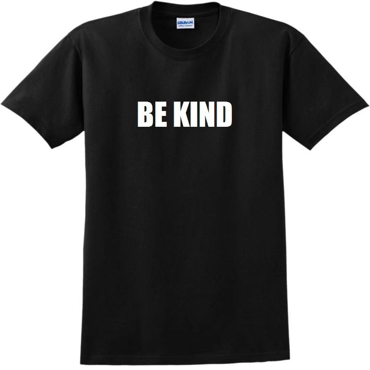 

Be Kind World Peace Kindness Positive Motivational Black White Mens T-Shirt XL