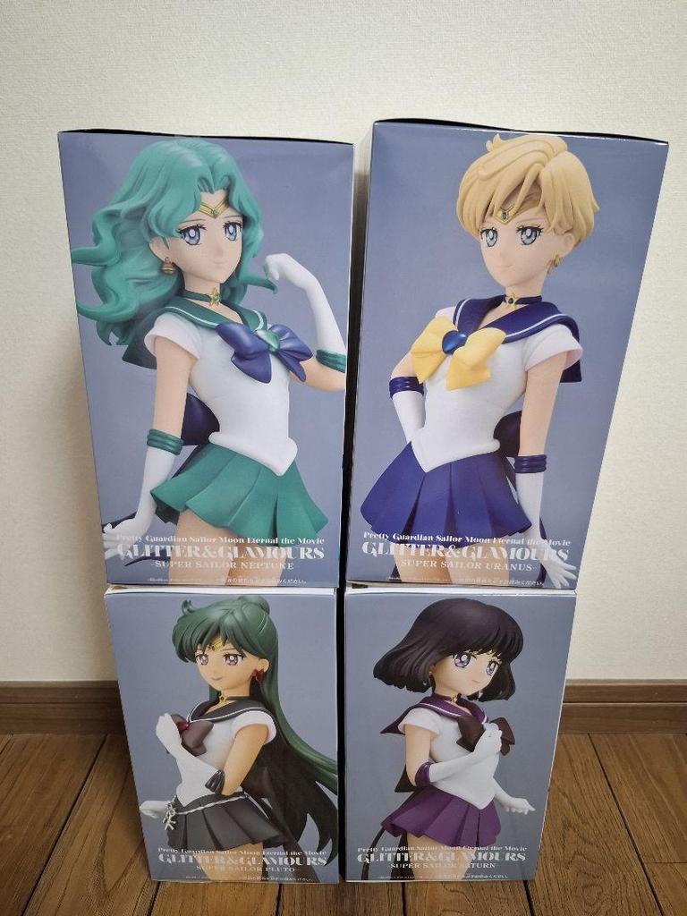 [USED] Sailor Moon Glitter Figures Pluto Saturn Uranus Neptune