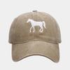 New Horse Embroidered Baseball Cap Women's Tide Casual Versatile Cap Men's Outdoor Sports Sun Hat