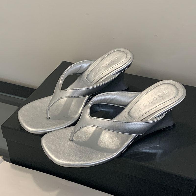 Mode 2025 Neue Mode Eckige Zehenpartie Damen Keilsandalen Pantoletten Schuhe Damen Zehentrenner Schuhe Damen Pantoletten mit Absatz