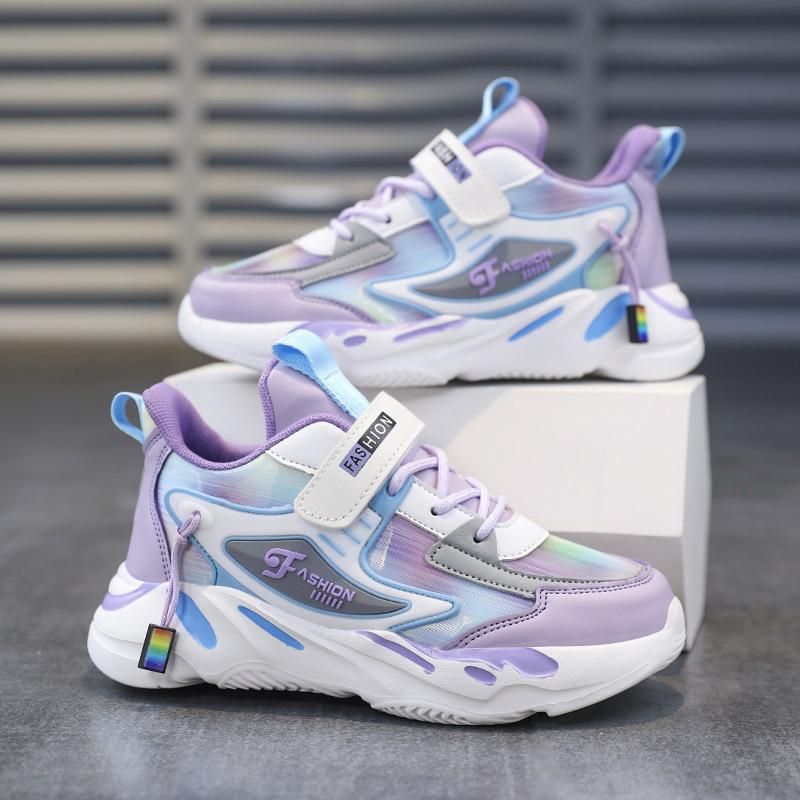 Spring and Autumn new mesh breathable children's sports shoes, light and non-slip boys' casual running shoes, Korean version of fashion shoes