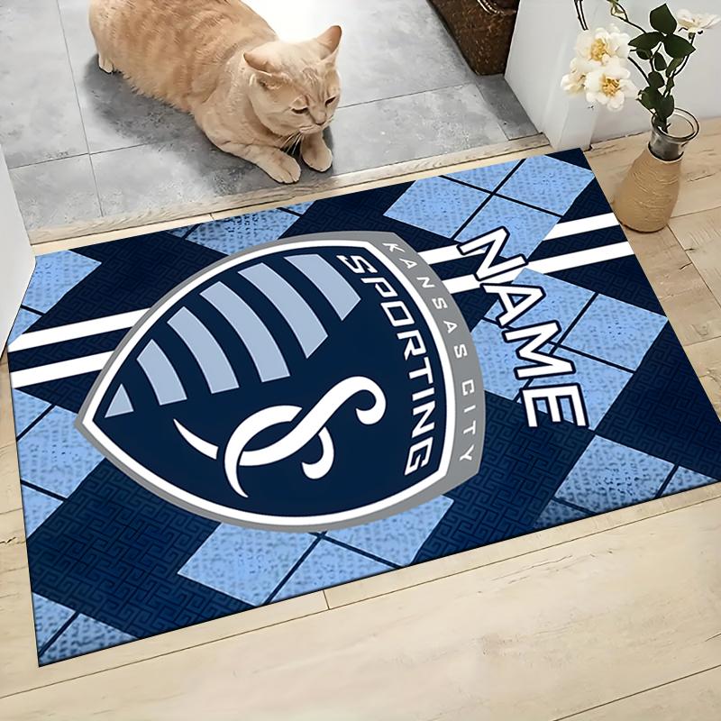Custom Name Manchester City Crest Carpet Rug Customizable Soft Washable Anti-Slip Home Living Room Sofa Mats Personalized Rug. 0909237