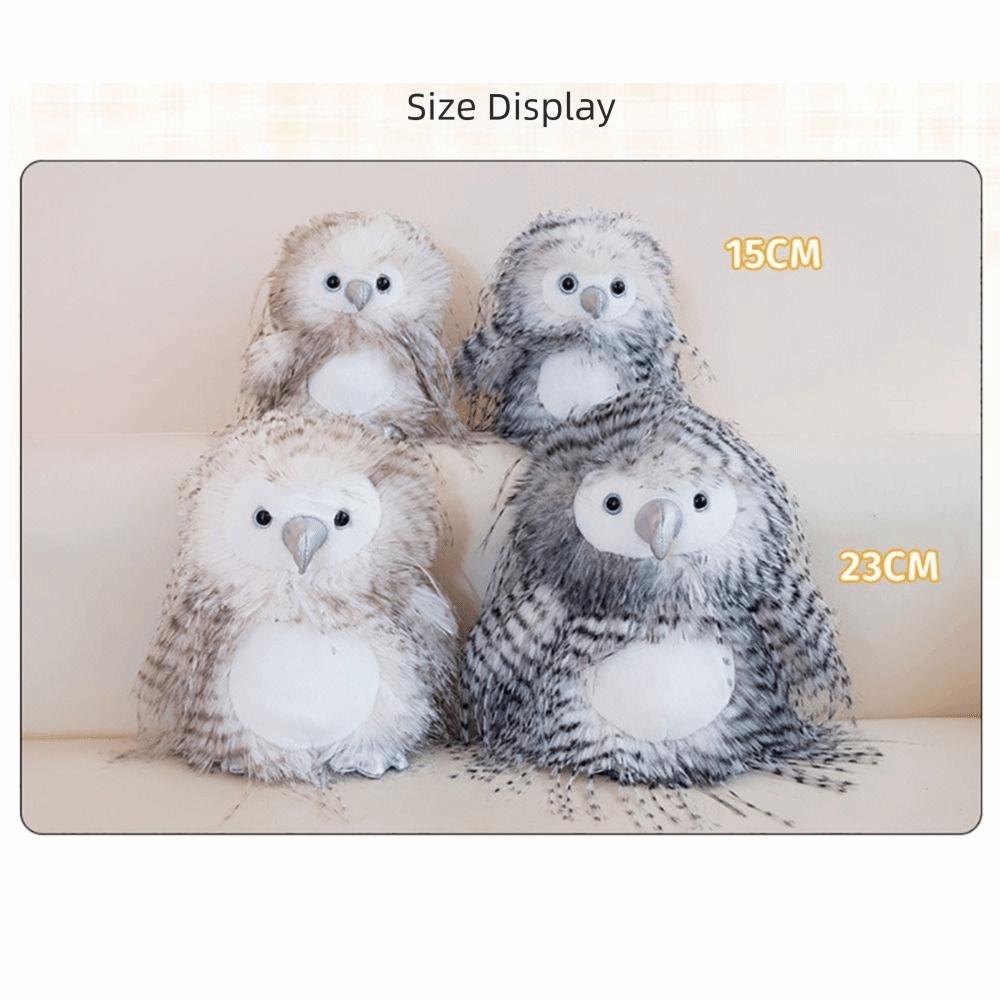 Soft Plush Owl Stuffed Doll Hairy Soft Owl Toy Cute Simulated Owl Plush Toy Desktop Ornament