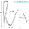 100 Pack Metal Curtain Hooks Stainless Steel Drapery P for Pinch Pleat Curta Pin-On Drapery Hook for Window Curtain Door Curtain Shower Curtain