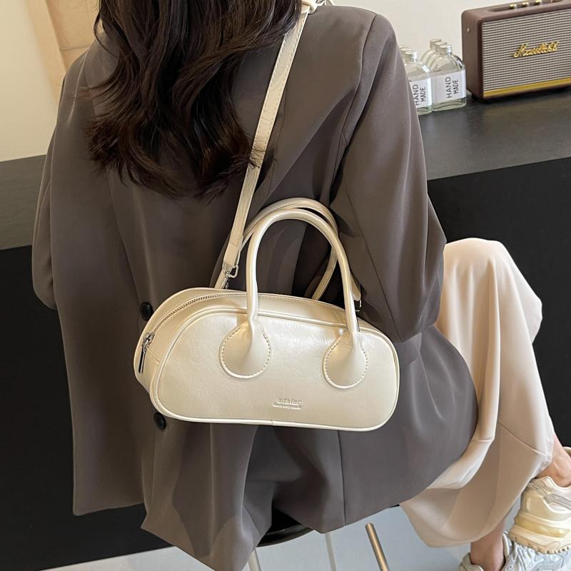 Trend PU Zipper Ladies Top-Handle Bags Simplicity New Hot Sale Shoulder for Women Versatile Light Luxury