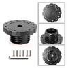 Gugxiom Steering Wheel Adapter 70mm PCD Steering Wheel Adapter Quick Release Steering Wheel Plate Adapter Steering Boss Steering Wheel (Black-2)