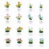 Realistic Small Faux Green Plant Potted Plant For 1/12 Doll House Miniature Scene Decoration Landscape Accessories 2PCS