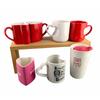 Ceramic Heart-shaped Pair of Mugs for Couples, Creative Cupid Valentine's Day Mug, Red Love Handle Coffee Cup